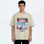 Unisex Soul Progress Printed Washed Tee