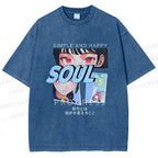 Unisex Soul Progress Printed Washed Tee