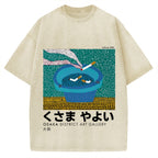 Japanese Polka Dot Art Cigarette Butts Vintage Washed T-shirt