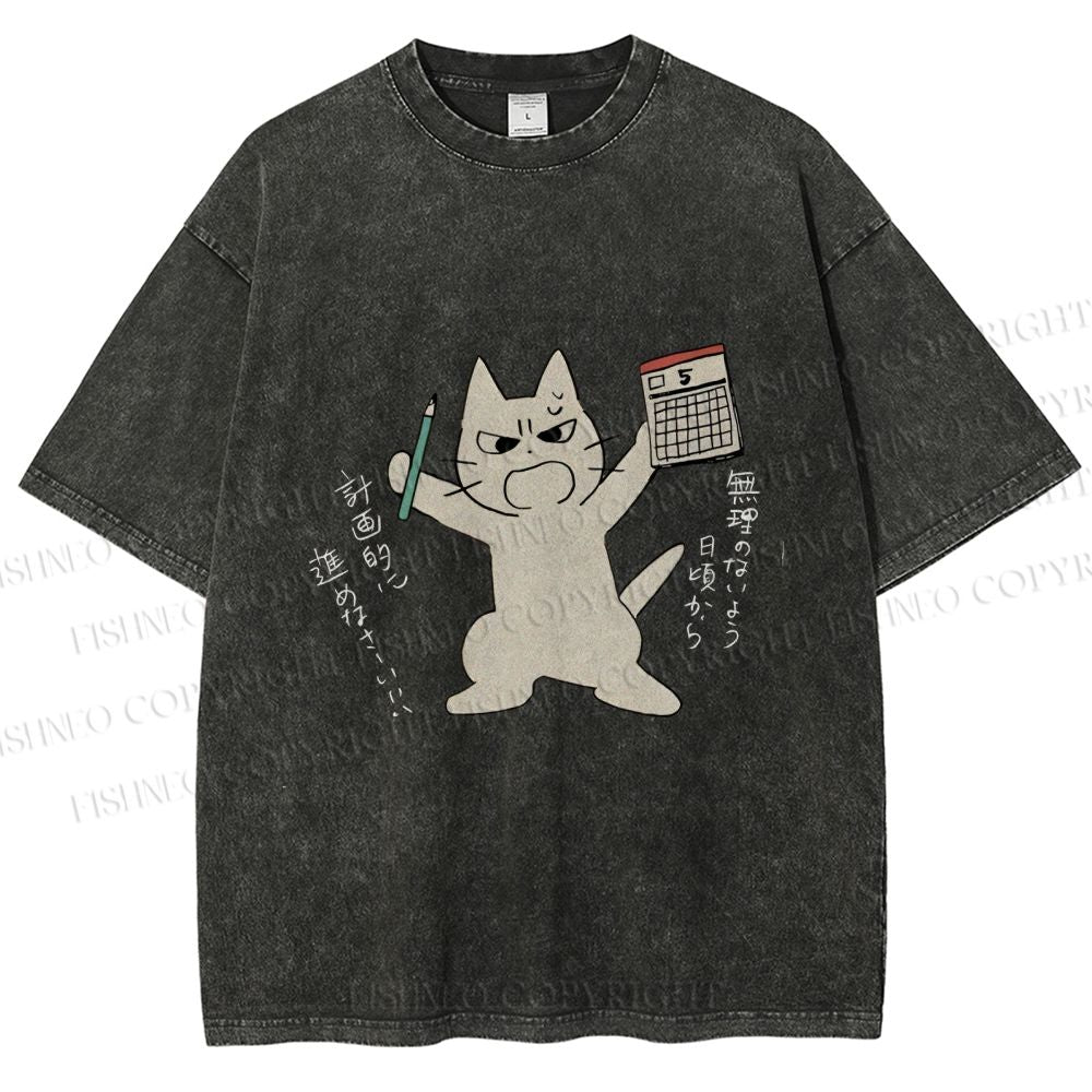 Unisex Make A Plan Printed Washed Tee