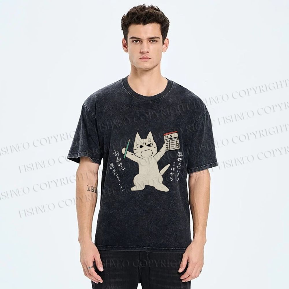 Unisex Make A Plan Printed Washed Tee