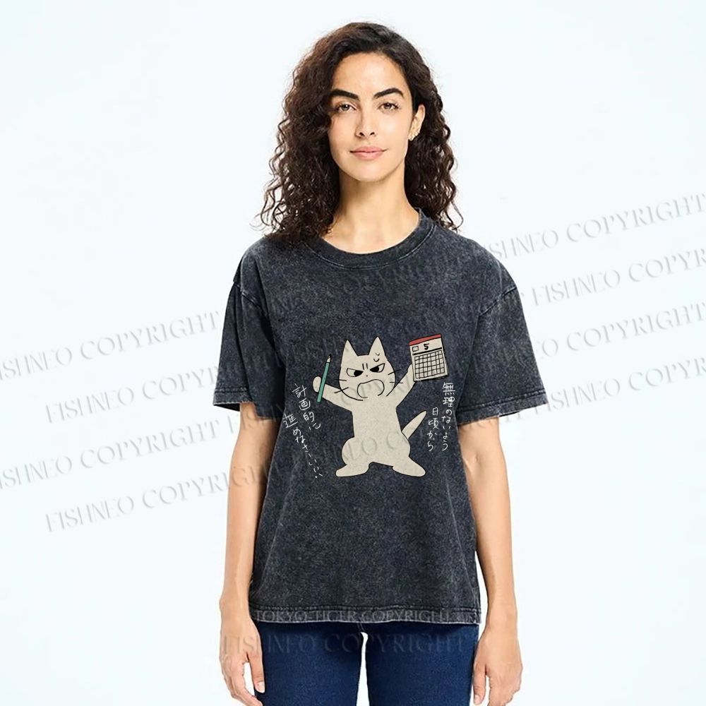 Unisex Make A Plan Printed Washed Tee