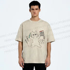 Unisex Make A Plan Printed Washed Tee