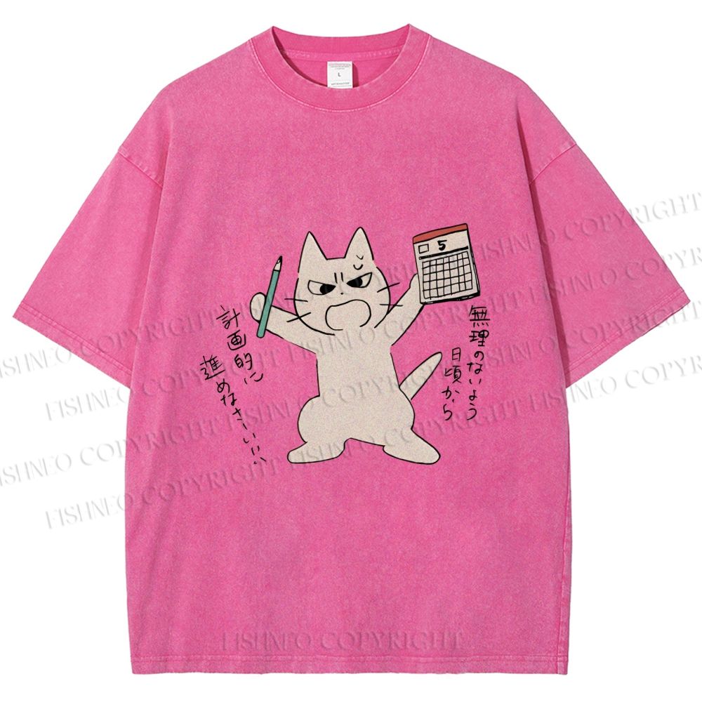 Unisex Make A Plan Printed Washed Tee