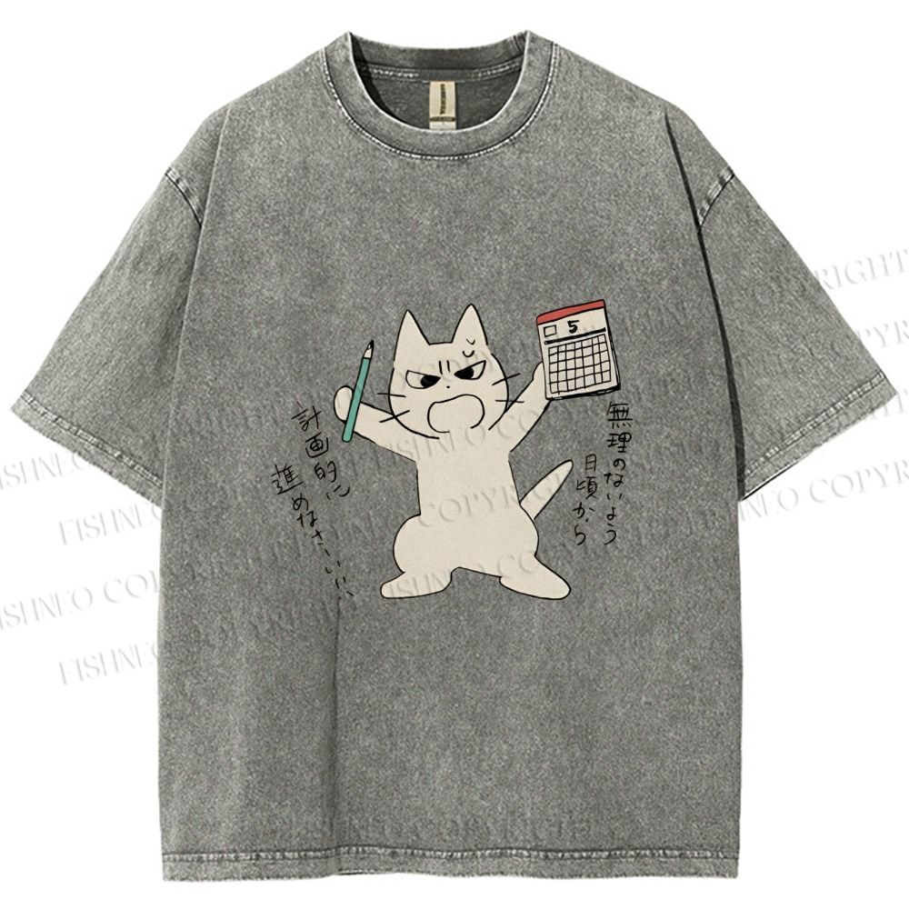 Unisex Make A Plan Printed Washed Tee