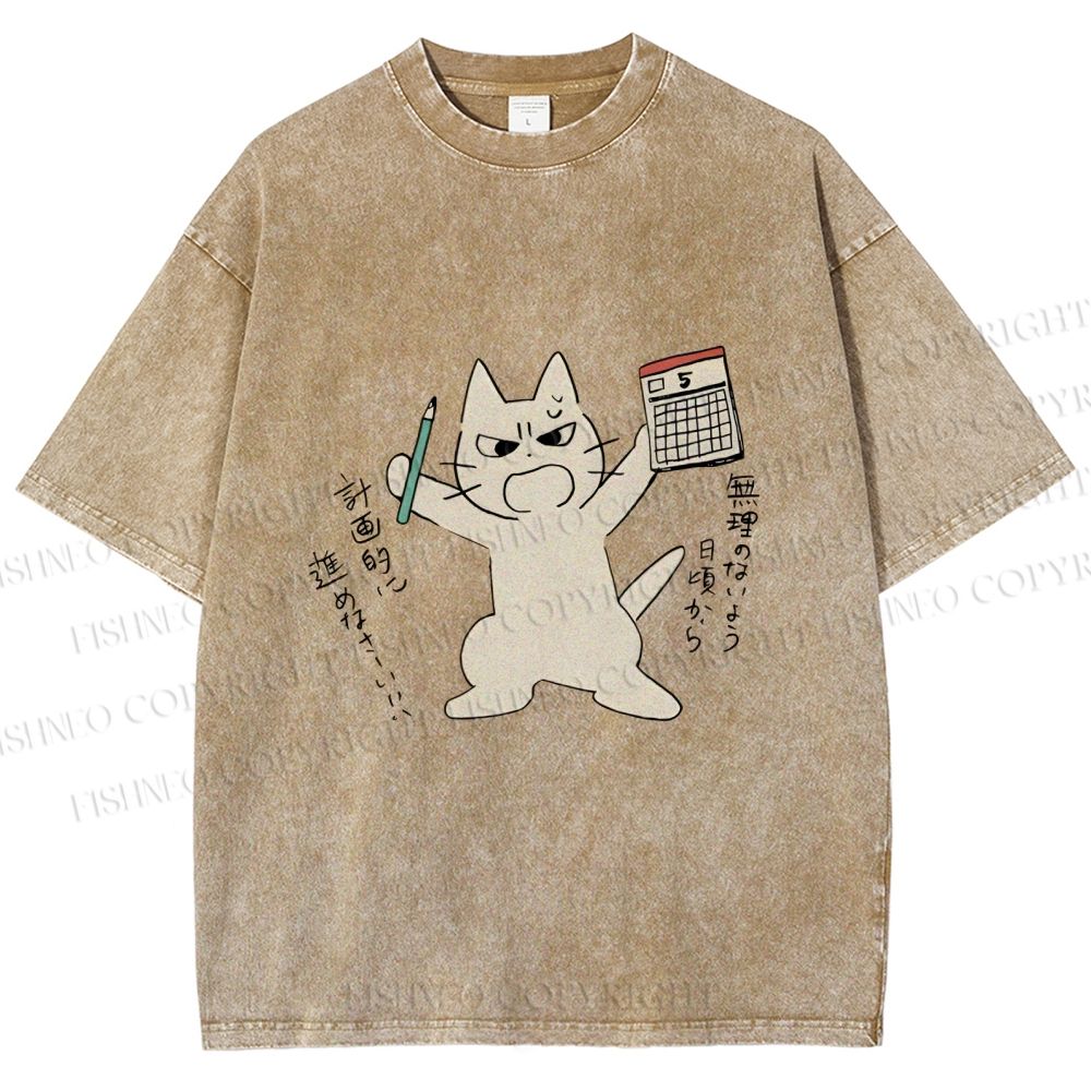 Unisex Make A Plan Printed Washed Tee