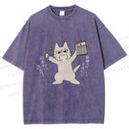 Unisex Make A Plan Printed Washed Tee