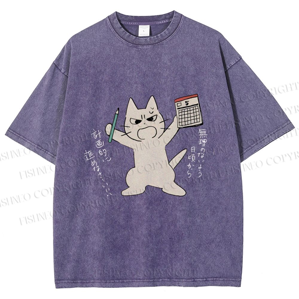 Unisex Make A Plan Printed Washed Tee