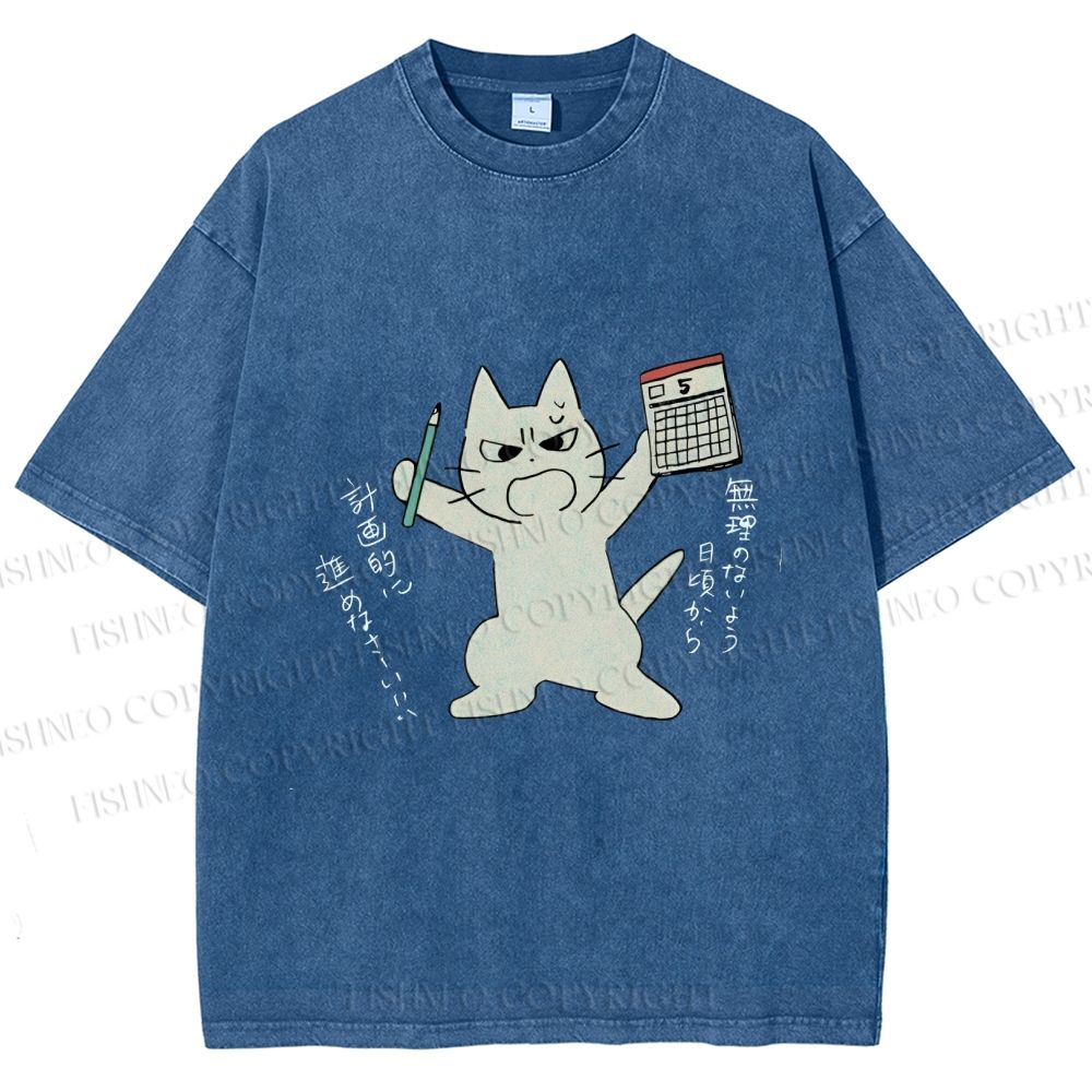 Unisex Make A Plan Printed Washed Tee