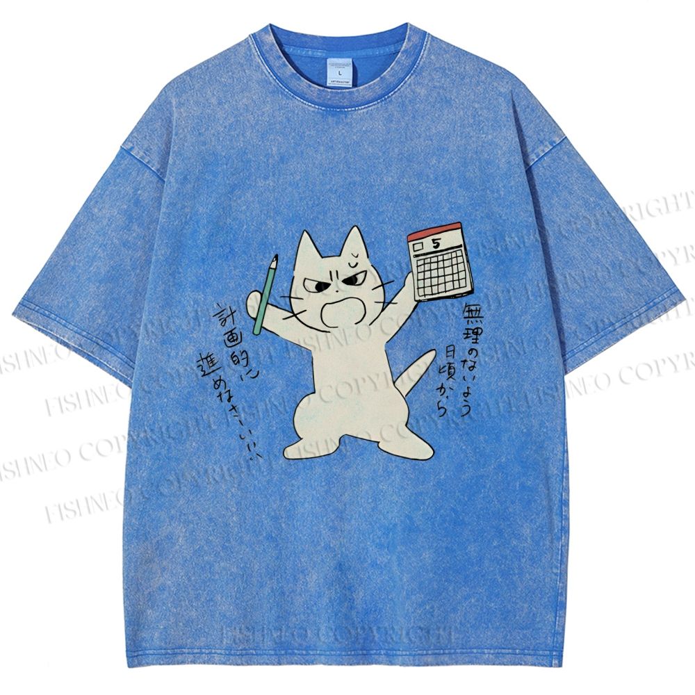Unisex Make A Plan Printed Washed Tee