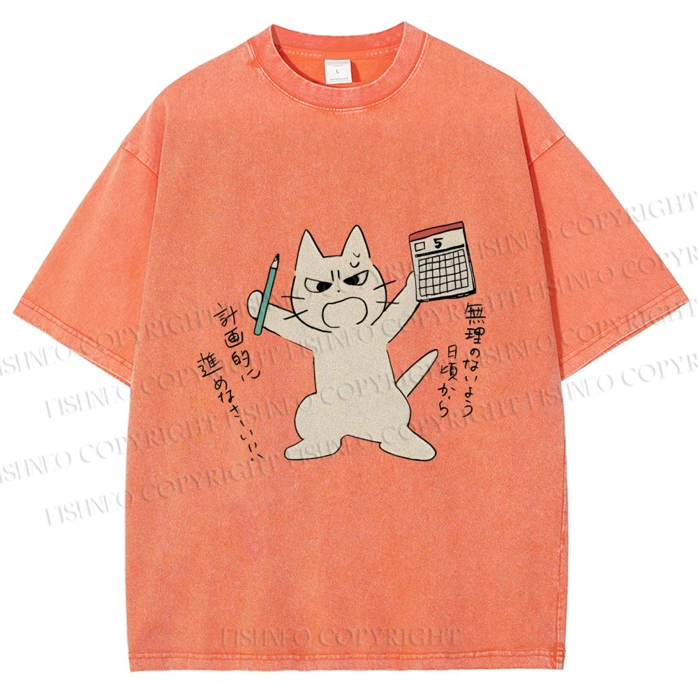 Unisex Make A Plan Printed Washed Tee