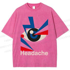 Unisex Geometric Art Eyes Printed Washed Tee