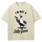 Unisex I'm Not A Silly Goose Printed Washed Tee