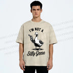 Unisex I'm Not A Silly Goose Printed Washed Tee