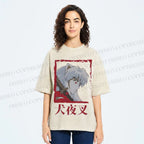 Unisex Inuyasha Printed Washed Tee