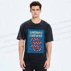 Unisex Sardine Fish Printed Washed Tee