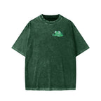 Unisex Everything Hard Frog Front And Back Printed Washed Tee