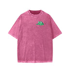 Unisex Everything Hard Frog Front And Back Printed Washed Tee