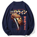Japanese Movie Halloween Pumpkin Cotton Sweatshirt
