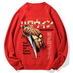 Japanese Movie Halloween Pumpkin Cotton Sweatshirt