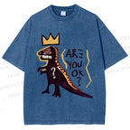 Unisex Monster Printed Washed Tee