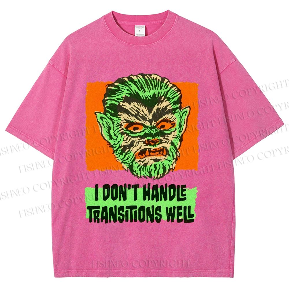 Unisex Vintage Monkey Printed Washed Tee