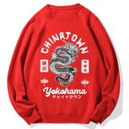 Yokohama Japan Chinese Dragon Cotton Sweatshirt