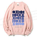 Unisex Blue Bauhaus Design Printed Sweatshirt