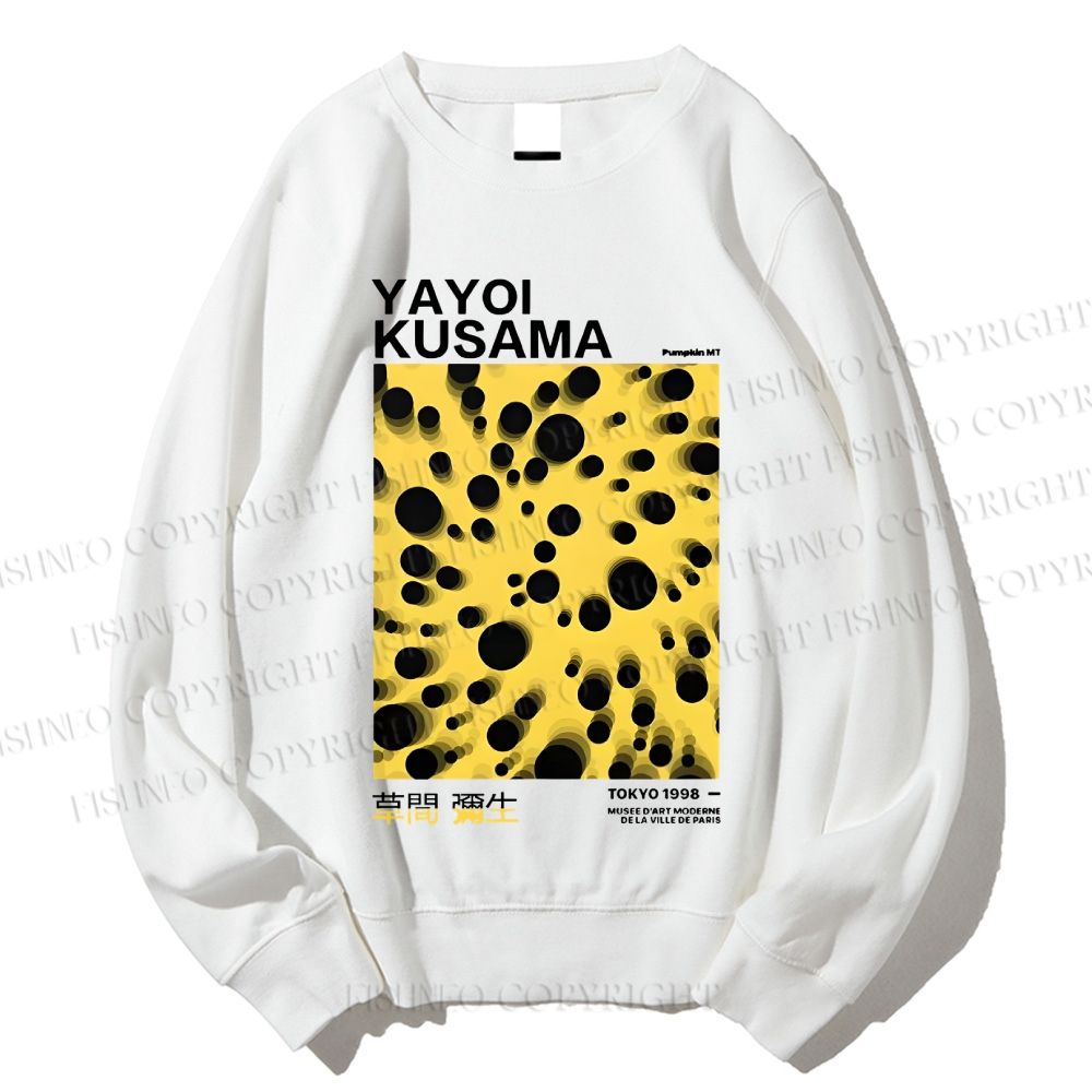 Unisex Japanese Yayoi Kusama Printed Sweatshirt