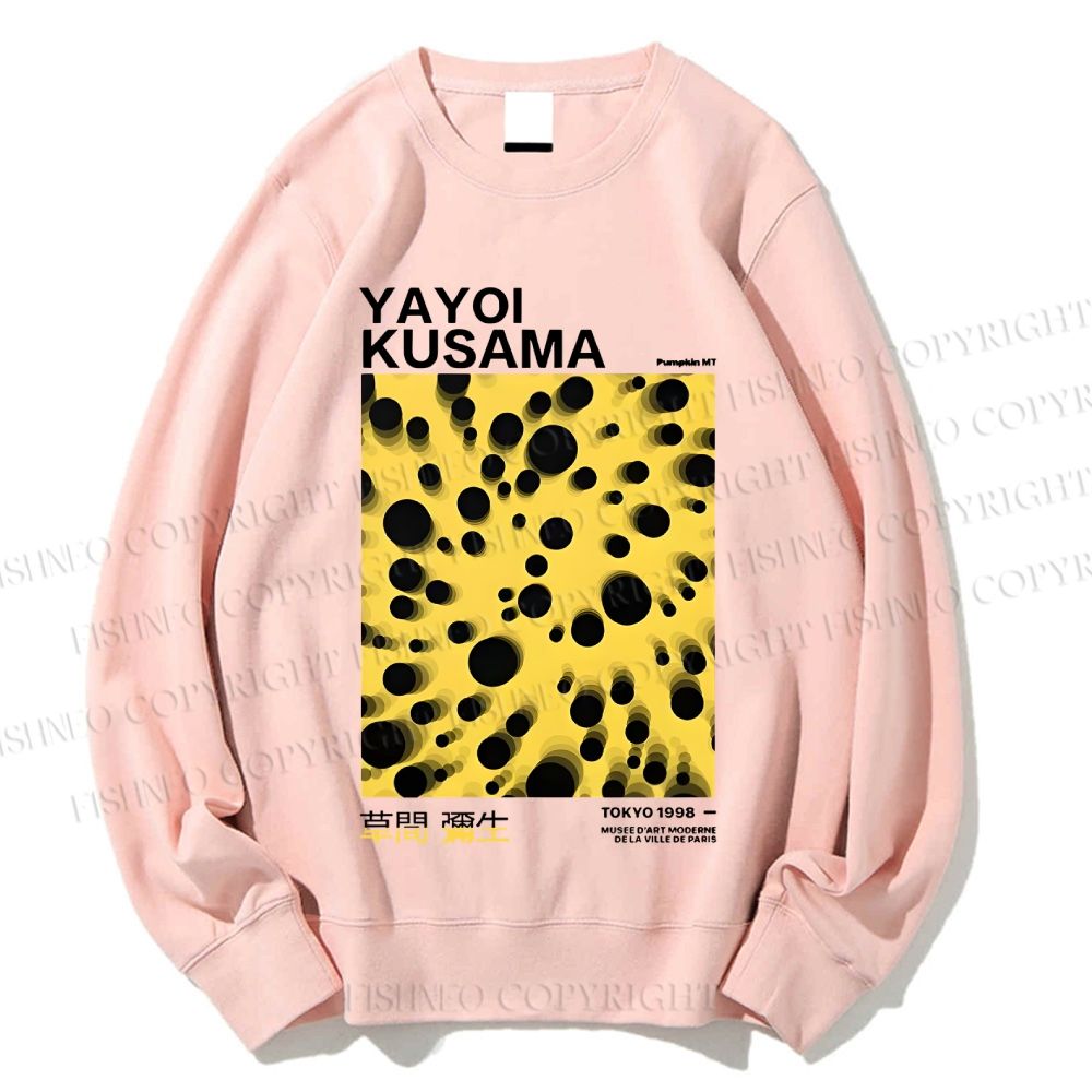 Unisex Japanese Yayoi Kusama Printed Sweatshirt