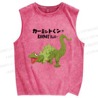 Unisex Kermit Kun Printed Washed Tank Top