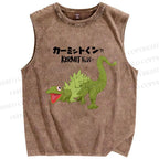 Unisex Kermit Kun Printed Washed Tank Top