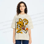 Unisex Tigers Printed Washed Tee