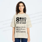 Unisex Exit Printed Washed Tee