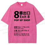 Unisex Exit Printed Washed Tee