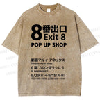 Unisex Exit Printed Washed Tee