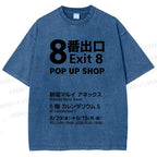 Unisex Exit Printed Washed Tee