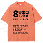 Unisex Exit Printed Washed Tee
