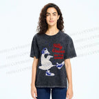 Unisex Silly Goose Printed Washed Tee