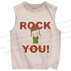 Unisex Yoshitomo Nara Printed Washed Tank Top