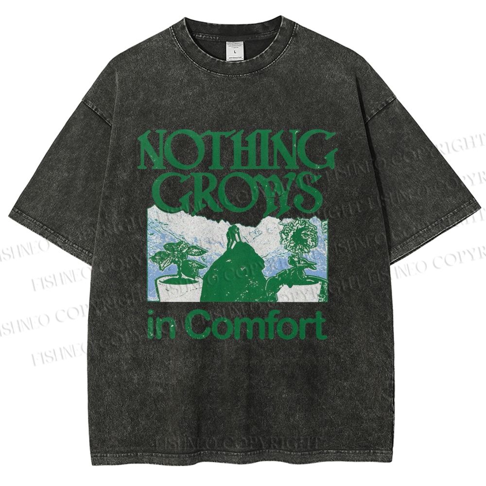 Unisex Nothing Crows In Comfort Printed Washed Tee