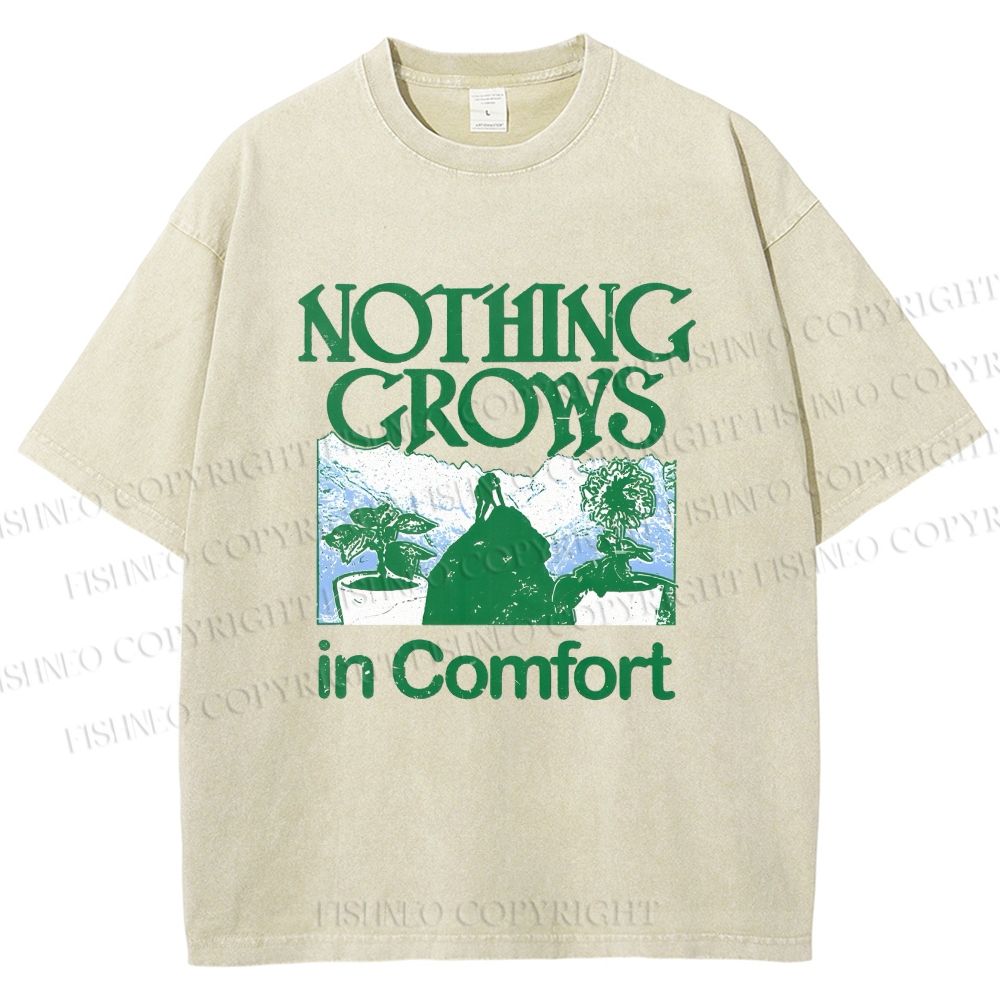 Unisex Nothing Crows In Comfort Printed Washed Tee