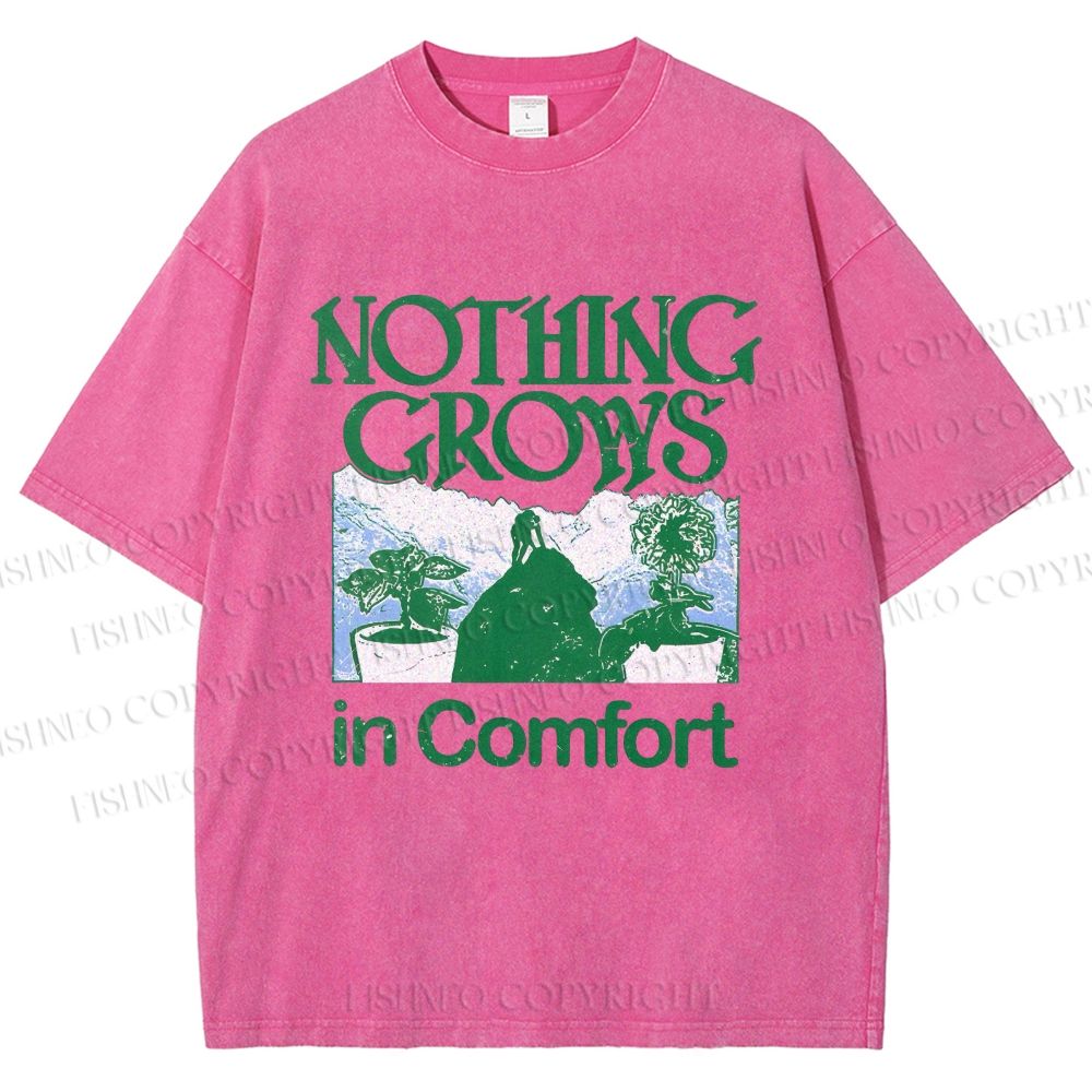 Unisex Nothing Crows In Comfort Printed Washed Tee