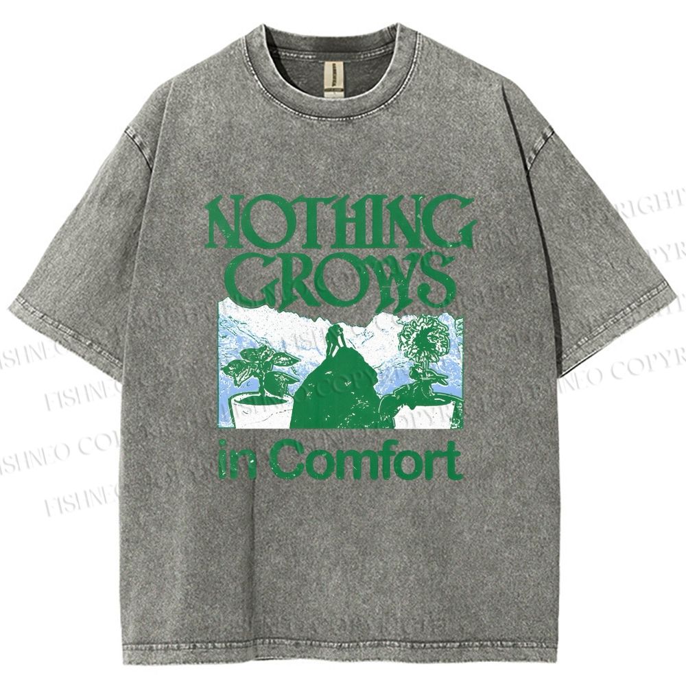 Unisex Nothing Crows In Comfort Printed Washed Tee