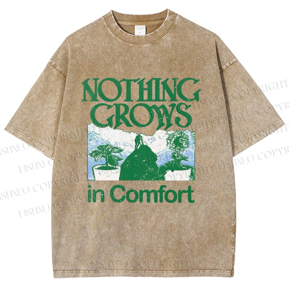 Unisex Nothing Crows In Comfort Printed Washed Tee