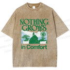 Unisex Nothing Crows In Comfort Printed Washed Tee
