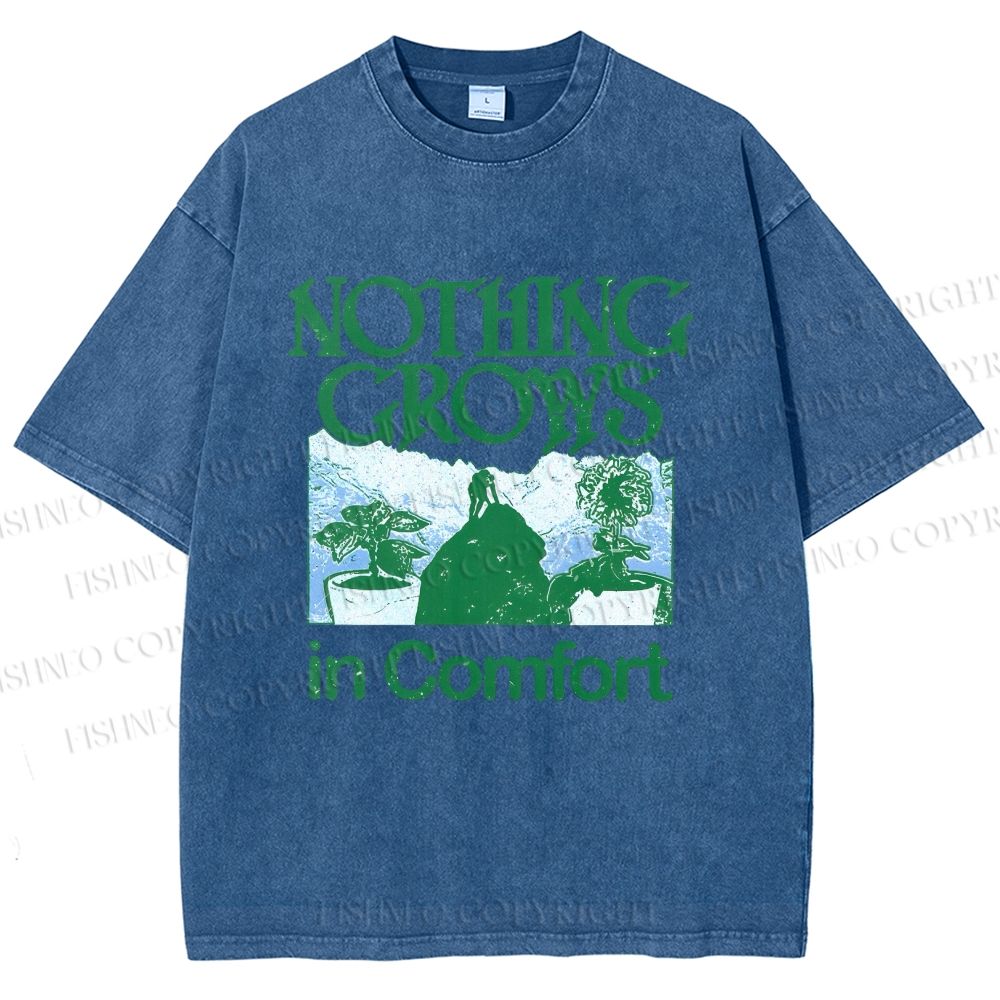 Unisex Nothing Crows In Comfort Printed Washed Tee