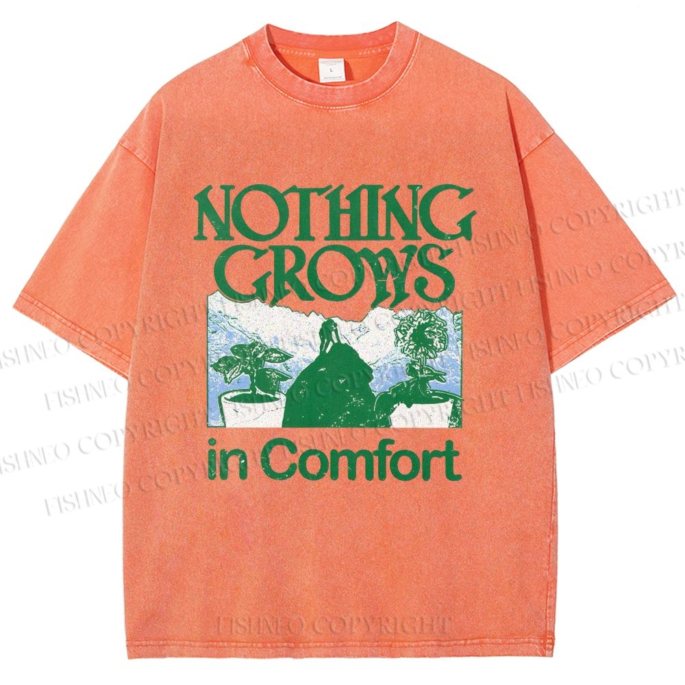 Unisex Nothing Crows In Comfort Printed Washed Tee