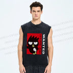 Unisex Badtz Maru Printed Washed Tank Top