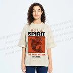 Unisex Fish Printed Washed Tee